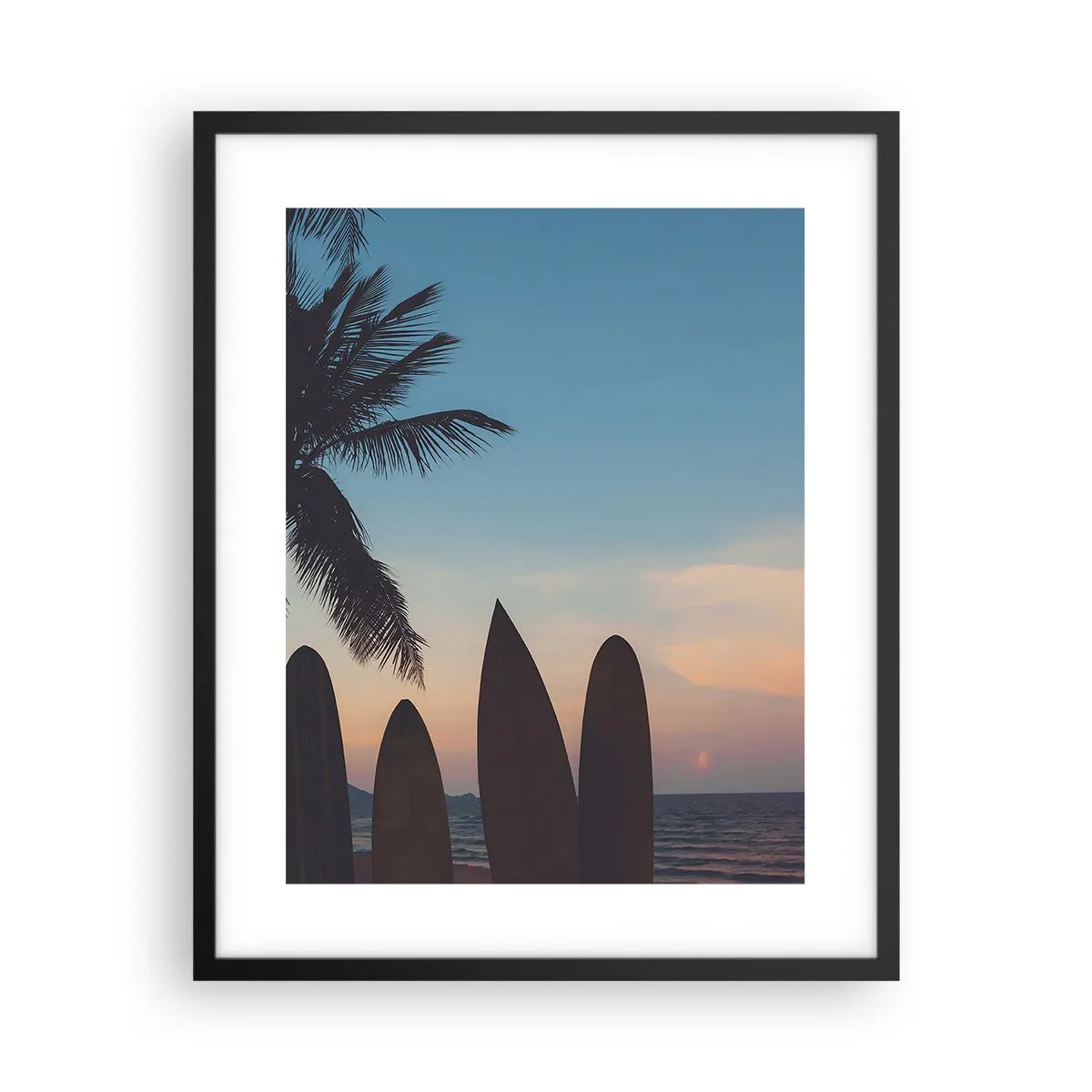 Poster in einem schwarzem Rahmen - Morgen wird es auch lustig - 40x50 cm