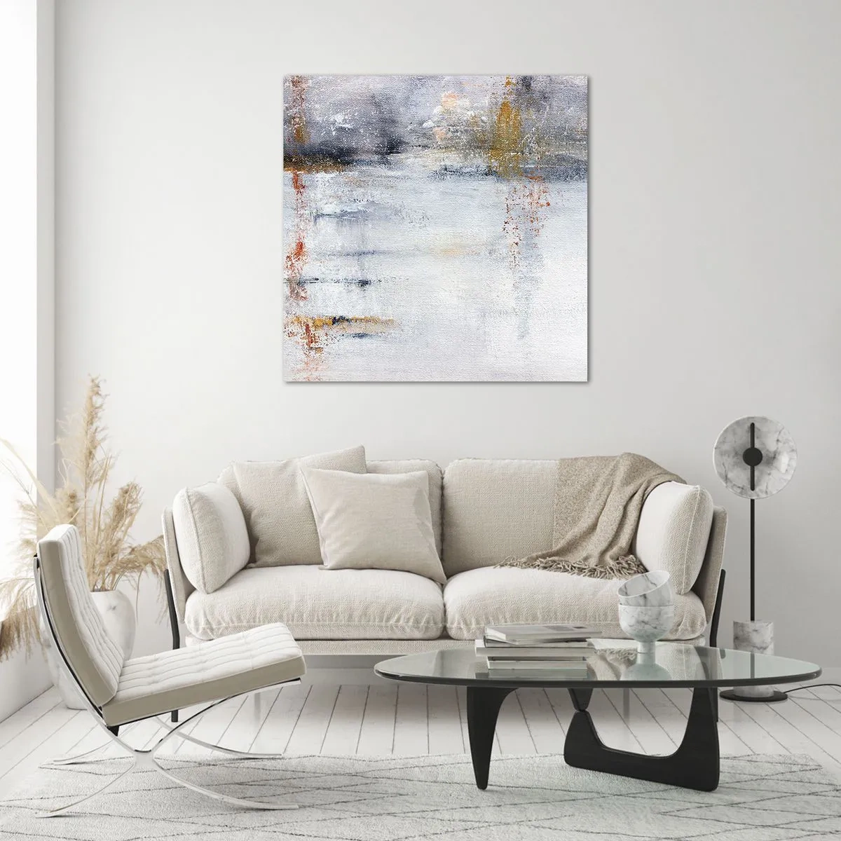 Glasbild - Bild auf glas - Hinter dem Luftvorhang - 70x70 cm