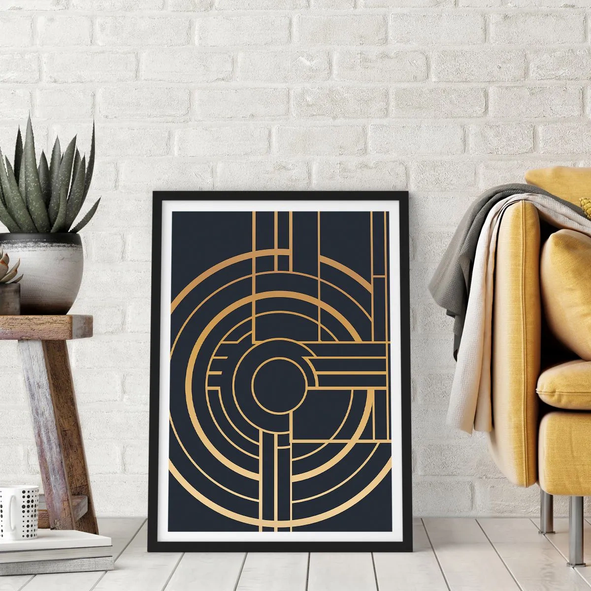 Poster in einem schwarzem Rahmen - Wendungen der Dinge - 40x50 cm