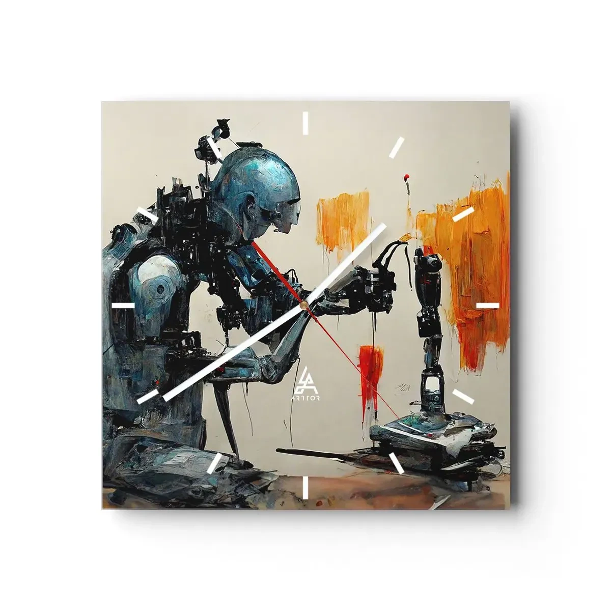 Wanduhr - Glasuhr - Schon morgen… - 40x40 cm