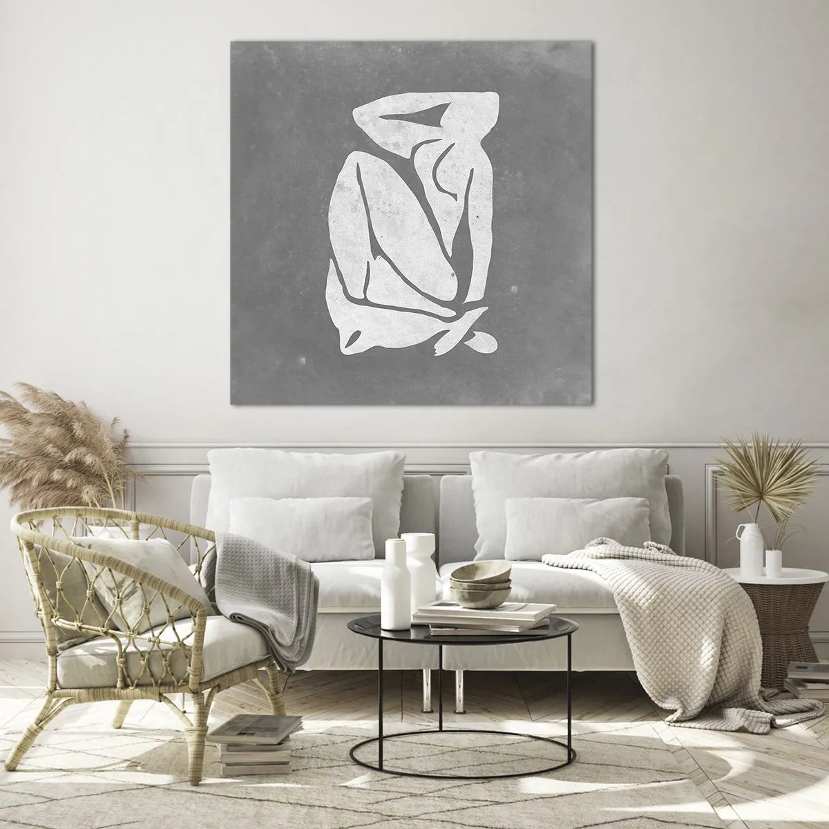 Glasbild - Bild auf glas - In Gedanken versunken - 60x60 cm