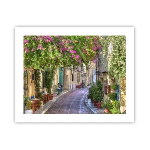 Poster - Blühende Gasse - 50x40 cm