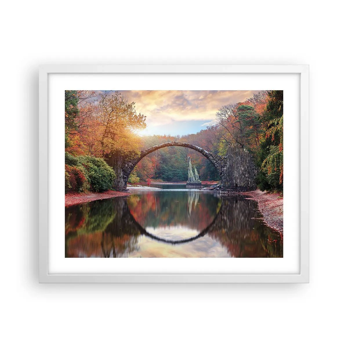 Poster in einem weißen Rahmen - Auf der anderen Seite des Spiegels - 50x40 cm