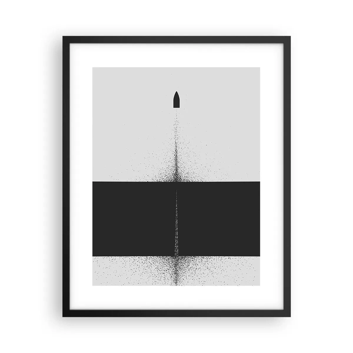 Poster in einem schwarzem Rahmen - Direkt zum Ziel - 40x50 cm
