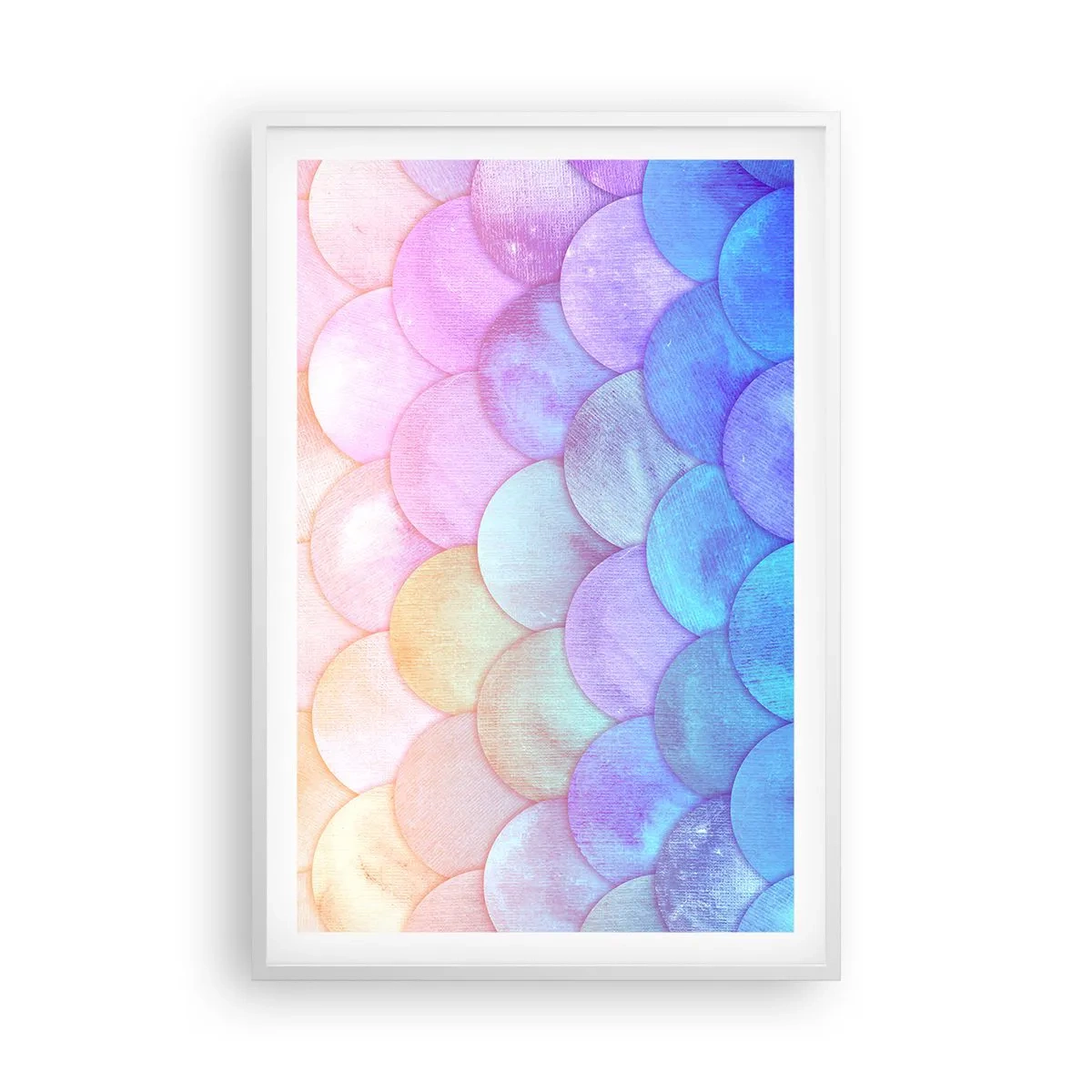Poster in einem weißen Rahmen - Perlenschuppe - 61x91 cm