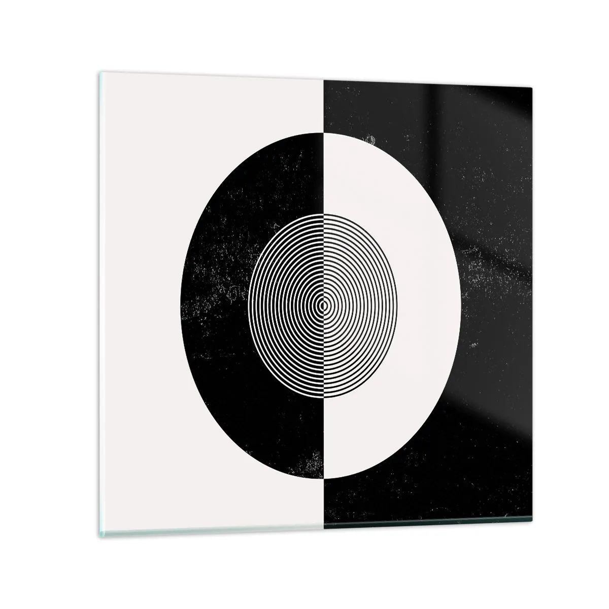 Glasbild - Bild auf glas - Harmonie in Schwarz und Weiß - 50x50 cm