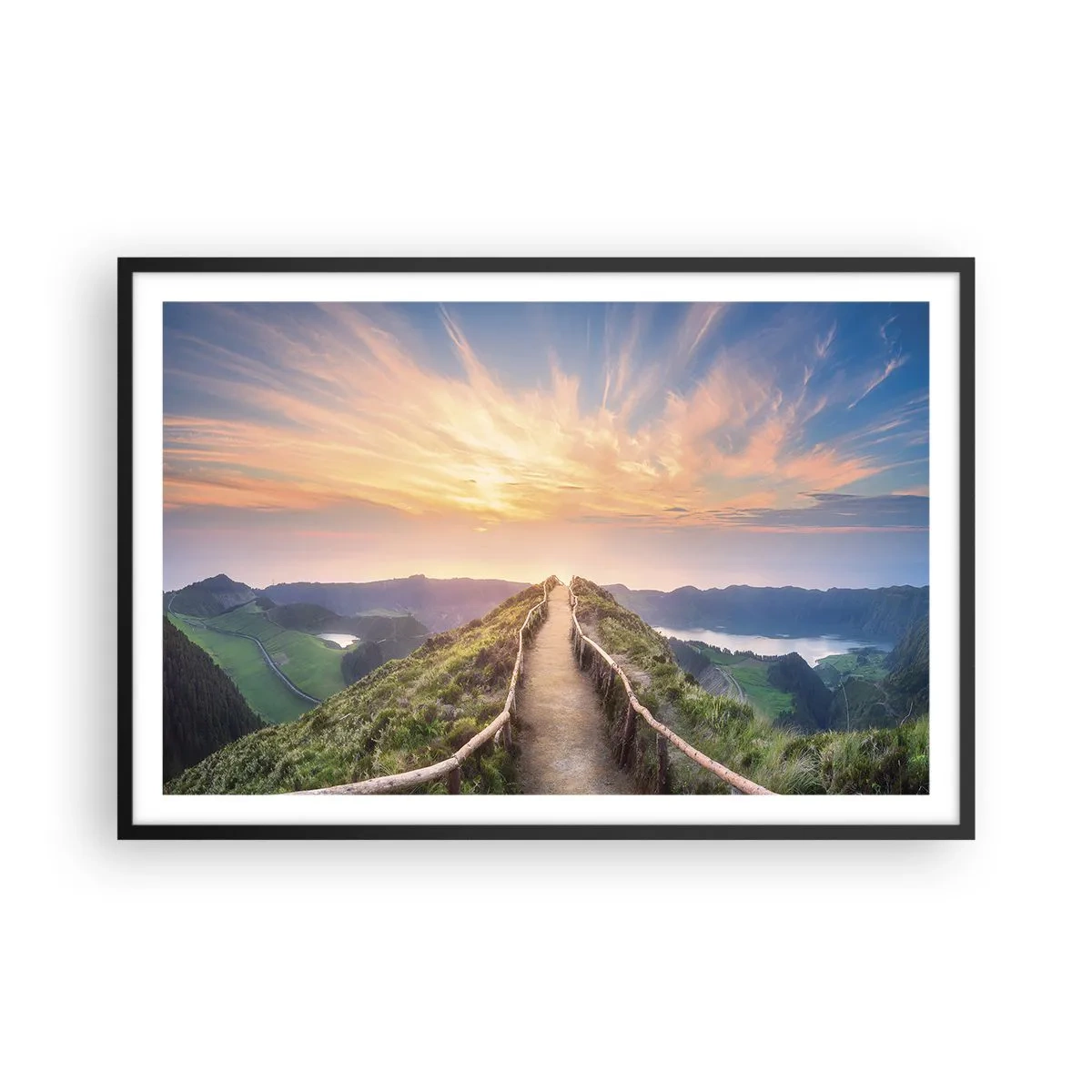 Poster in einem schwarzem Rahmen - Nah am Himmel - 91x61 cm