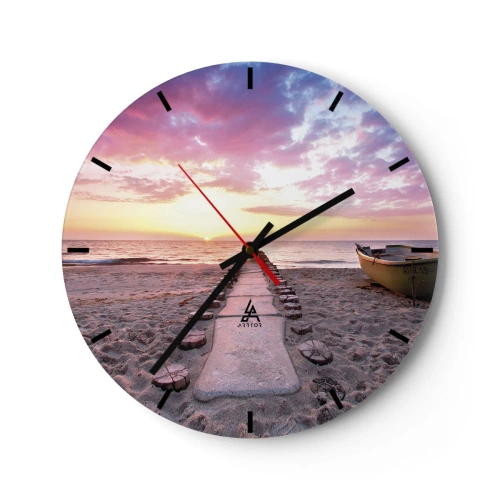 Wanduhr - Glasuhr - Ein Moment tiefer Erfahrung - 40x40 cm