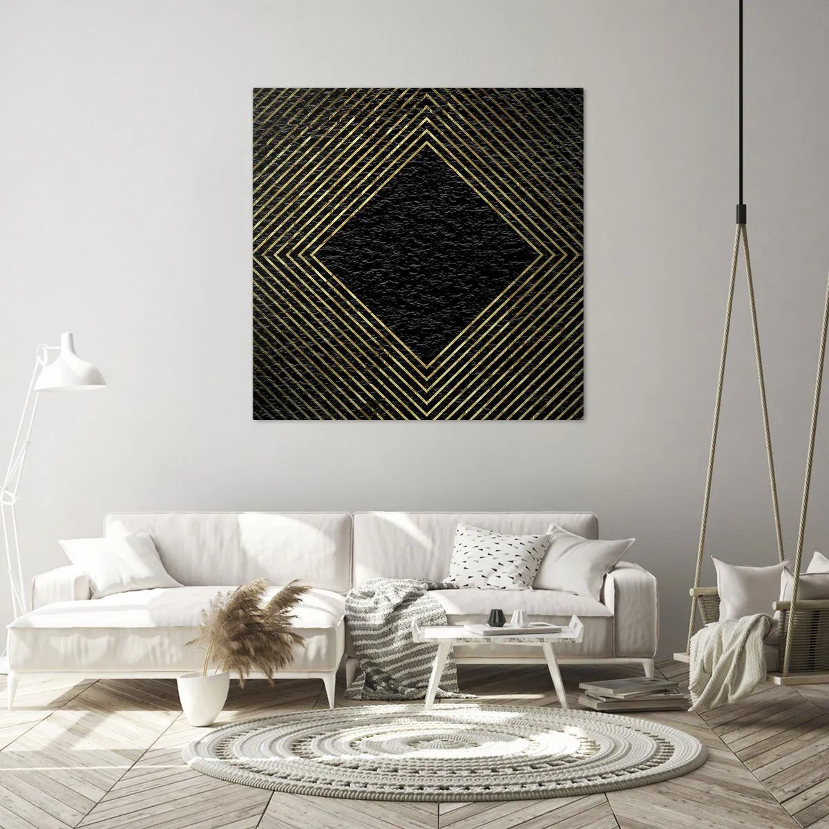 Bild auf Leinwand - Leinwandbild - Geometrie im glamourösen Stil - 30x30 cm