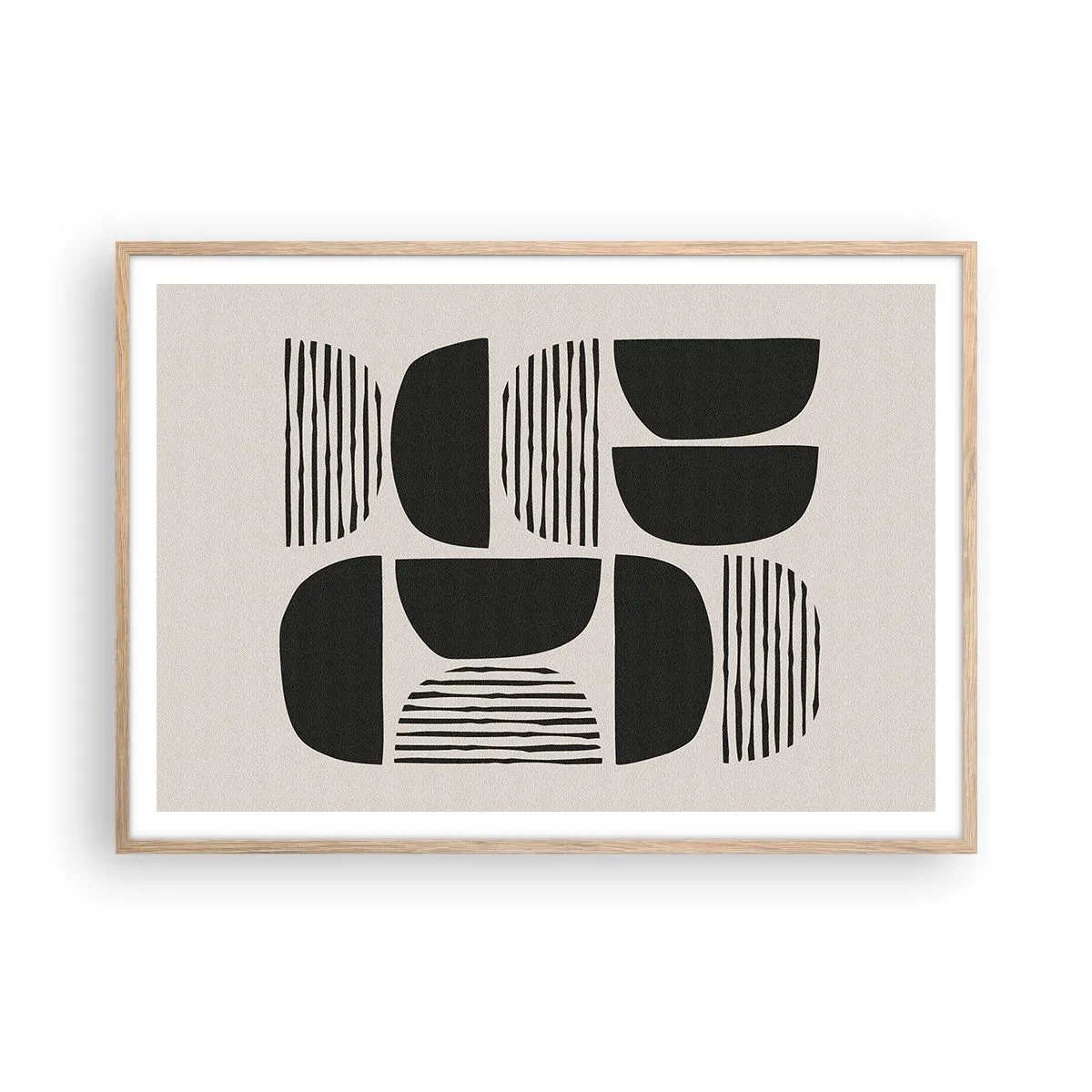 Poster in einem Rahmen aus heller Eiche - Halbherzige Deals - 100x70 cm