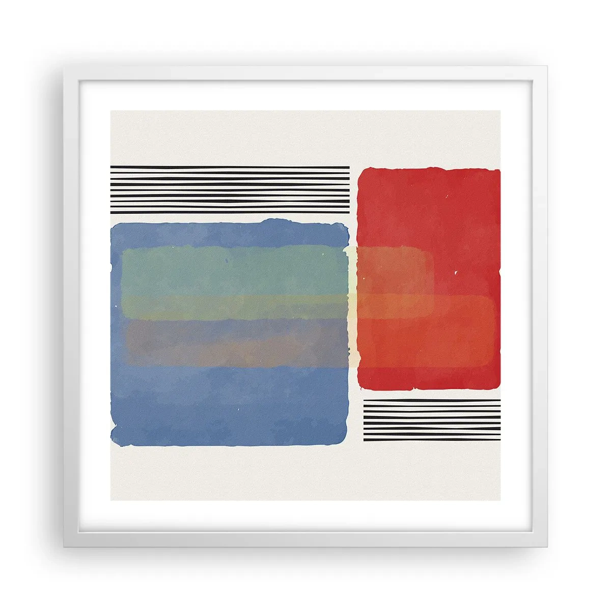 Poster in einem weißen Rahmen - Der Geist und der Buchstabe der Geometrie - 50x50 cm