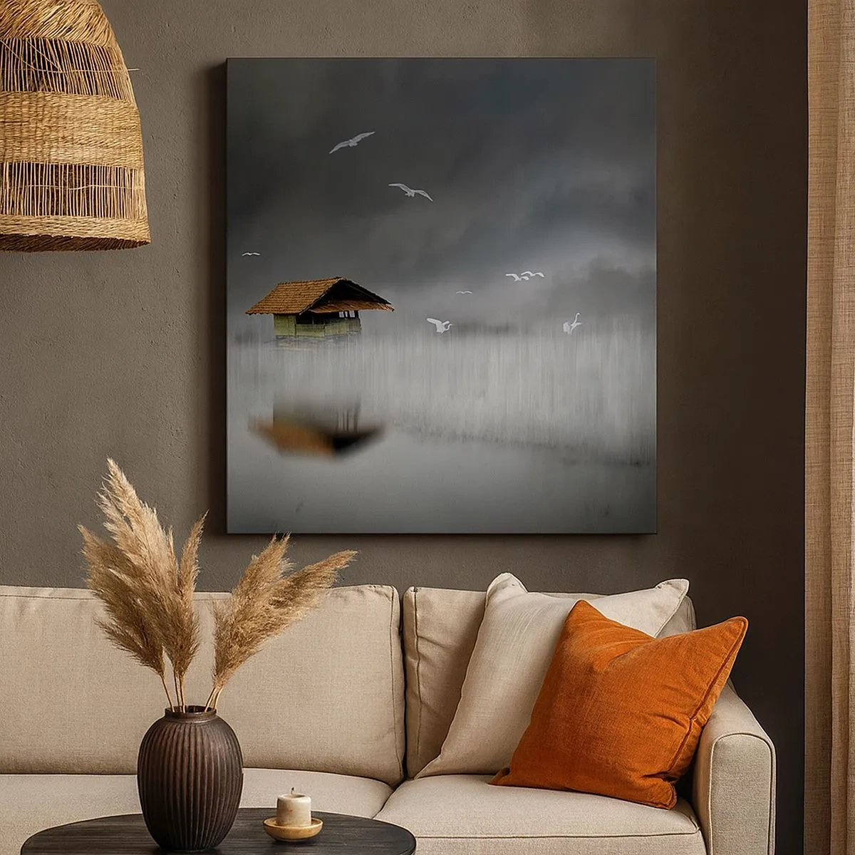 Bild auf Leinwand - Leinwandbild - Schutz vor Regen - 30x30 cm