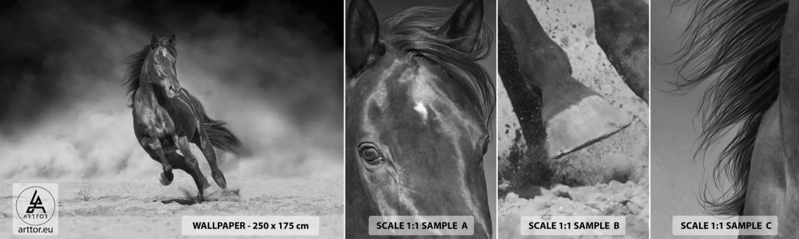 Fototapeten Muster Selbstklebend Deluxe Sticker - Würdig des Emirs selbst - Pferd, Tiere, Natur - 100x30 cm