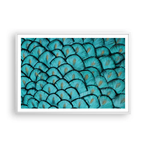 Poster in einem weißen Rahmen - Große Federgala - 100x70 cm