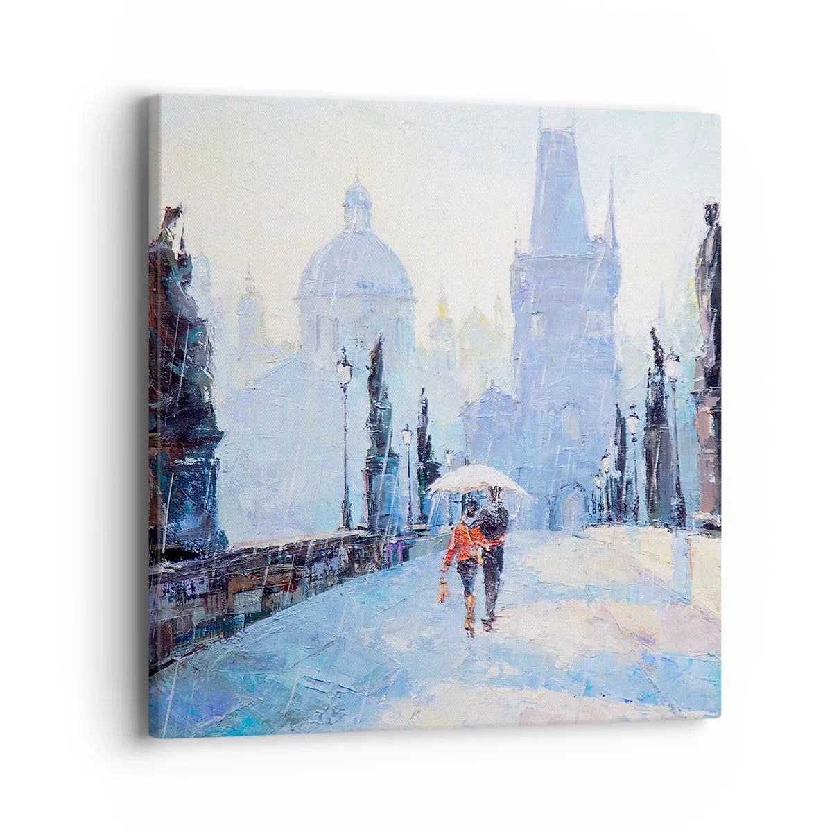 Bild auf Leinwand - Leinwandbild - Der Regen muss uns verzaubert haben - 40x40 cm