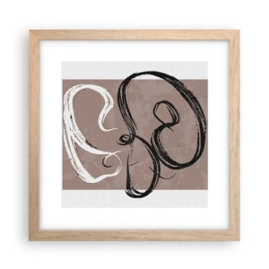 Poster in einem Rahmen aus heller Eiche - Komposition – die Suche nach Fülle - 30x30 cm