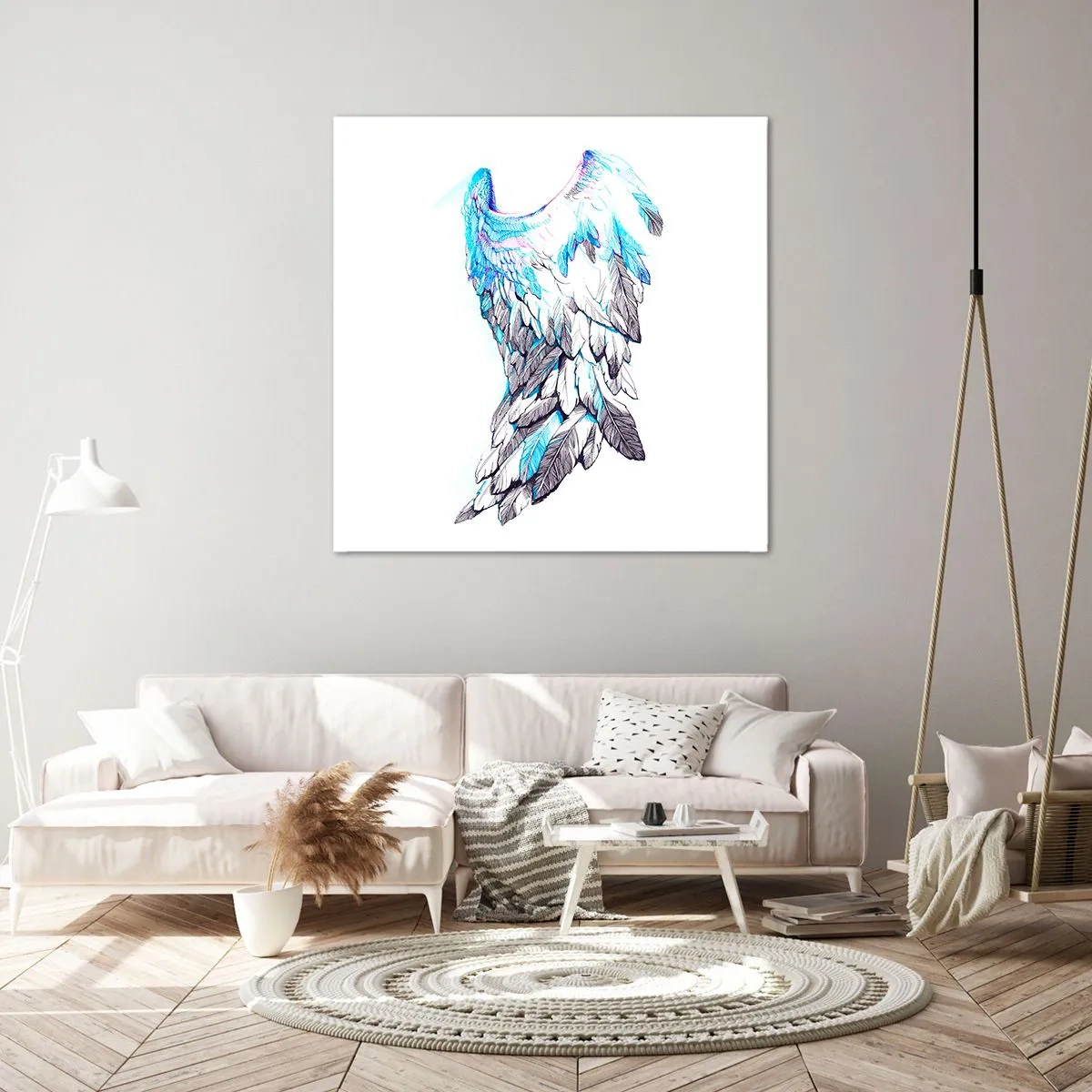 Bild auf Leinwand - Leinwandbild - Ich brauche Flügel - 60x60 cm