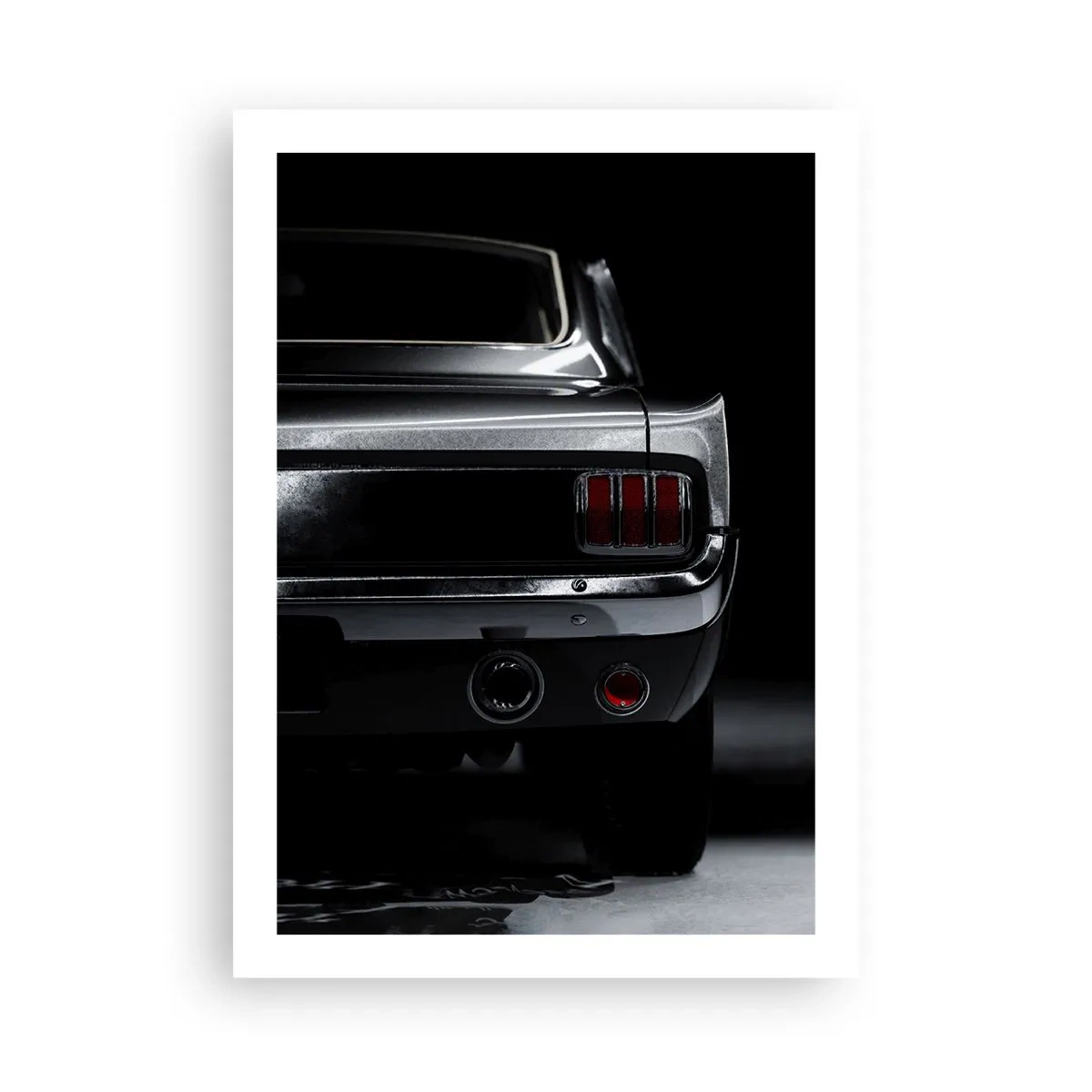 Poster - Eine stilvolle Interpretation des Hecks eines Oldtimers - 50x70cm - Charme des Klassikers - Moderne Wanddekoration für Wohnzimmer und Schlafzimmer ARTTOR