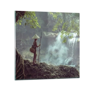 Glasbild - Bild auf glas - Befreundet mit der Natur - 30x30 cm