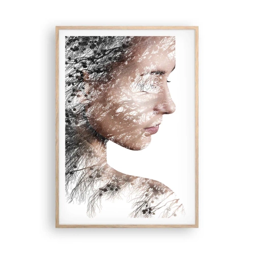 Poster in einem Rahmen aus heller Eiche - Der Geist des Waldes - 70x100 cm