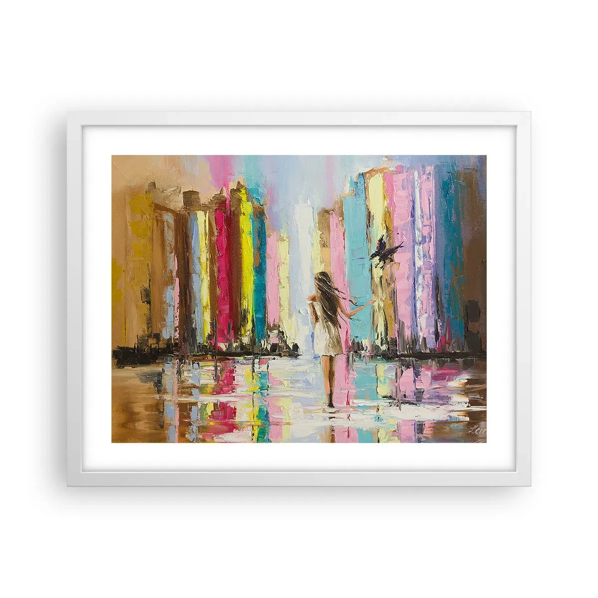 Poster in einem weißen Rahmen - Folge mir - 50x40 cm