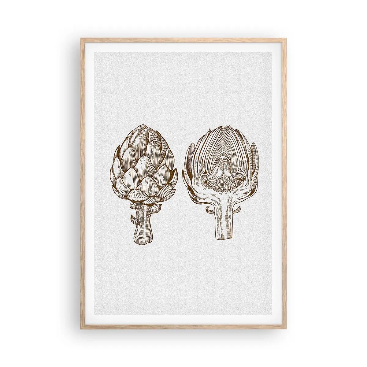 Poster in einem Rahmen aus heller Eiche - Anatomie-Lektion - 70x100 cm