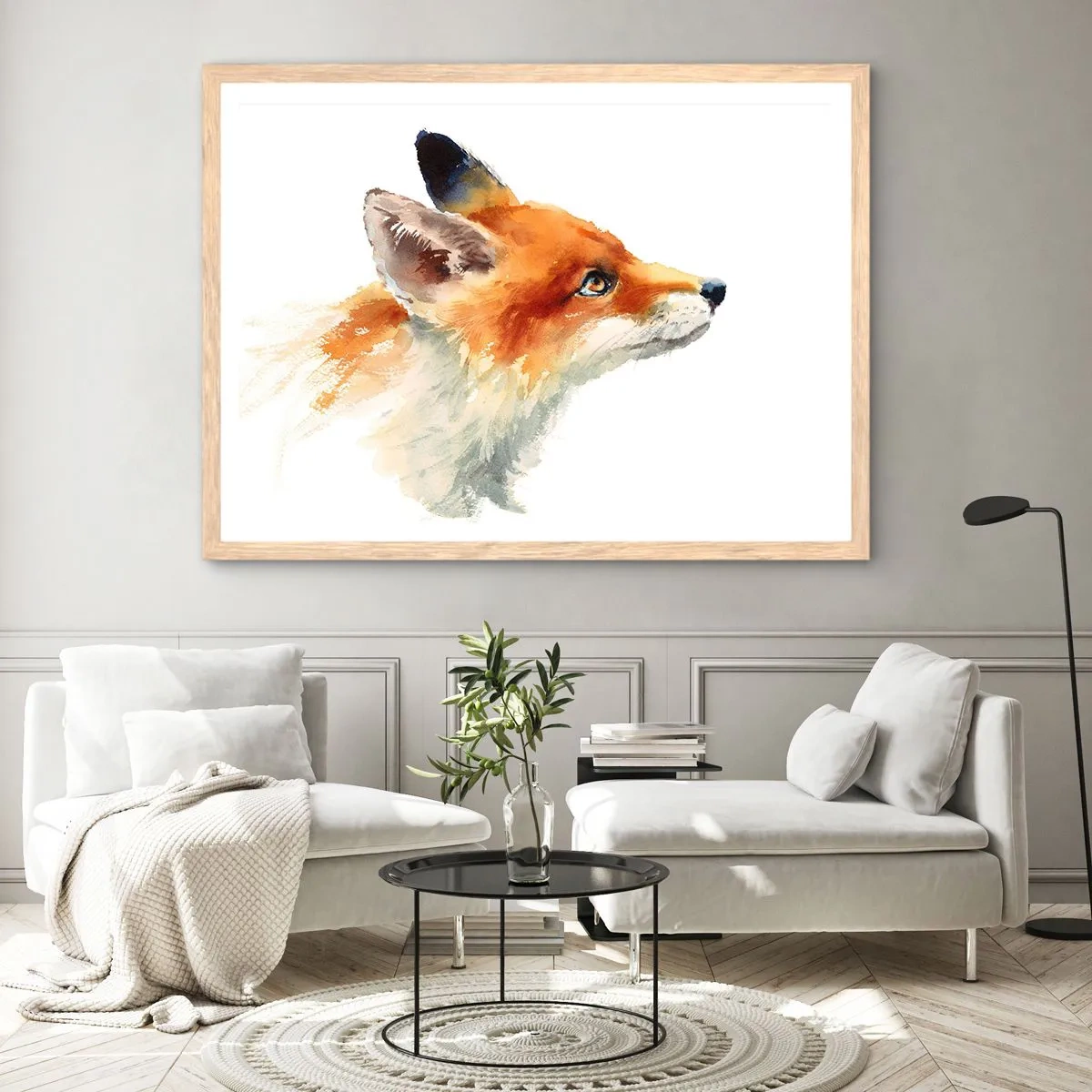 Poster in einem Rahmen aus heller Eiche - Man kann nie vorsichtig genug sein - 91x61 cm