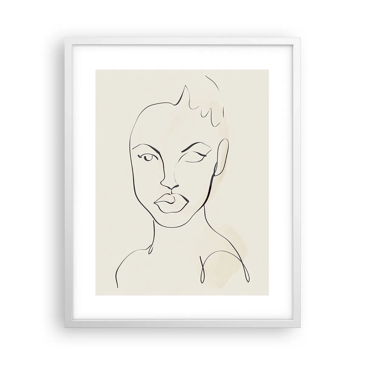 Poster in einem weißen Rahmen - Umriss der Sinnlichkeit - 40x50 cm