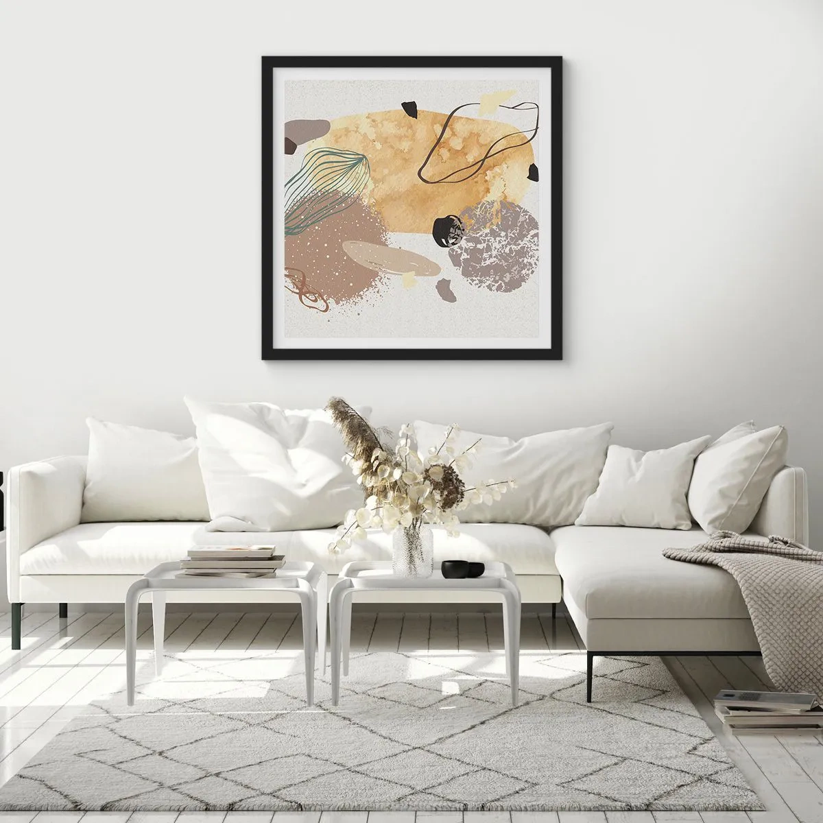 Poster in einem schwarzem Rahmen - Angewandte Plumkologie - 50x50 cm