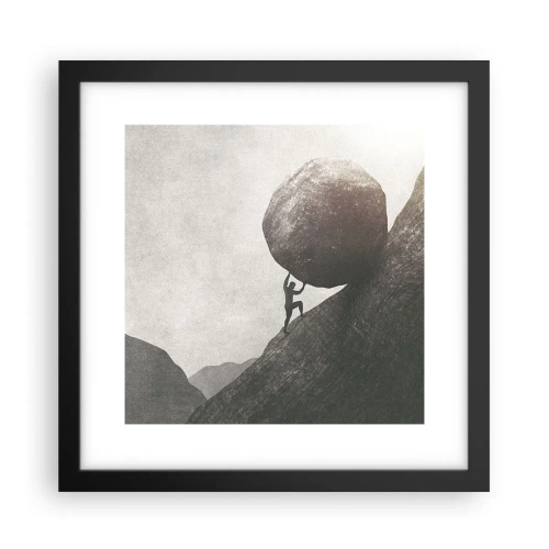 Poster in einem schwarzem Rahmen - Ich glaube wider alle Hoffnung - 30x30 cm