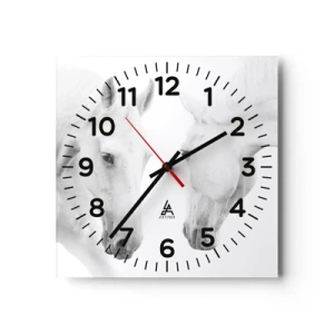 Wanduhr - Glasuhr - Ist das Freundschaft...? - 30x30 cm