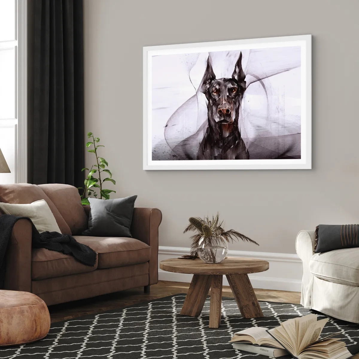 Poster in einem weißen Rahmen - Edelgeboren - 50x40 cm