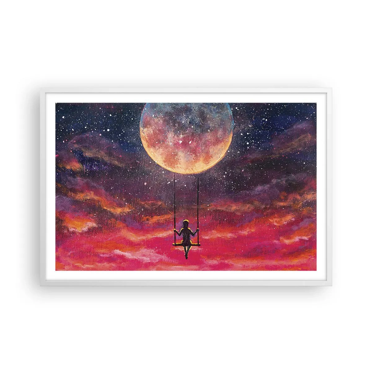 Poster in einem weißen Rahmen - Traum - 91x61 cm
