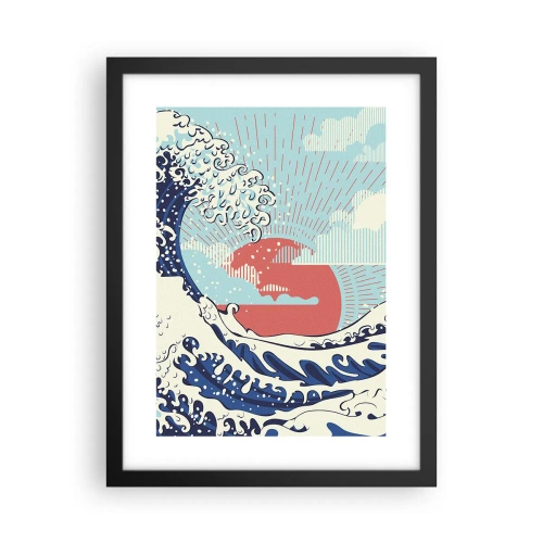 Poster in einem schwarzem Rahmen - Von japanischer Inspiration - 30x40 cm