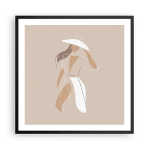 Poster in einem schwarzem Rahmen - Mode macht Spaß - 60x60 cm