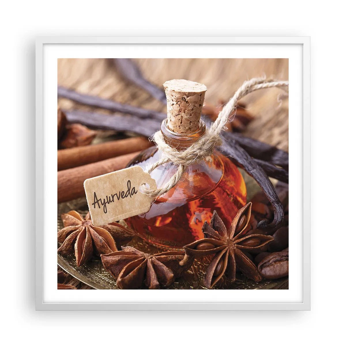 Poster in einem weißen Rahmen - Zur Einheit von Körper und Geist - 60x60 cm