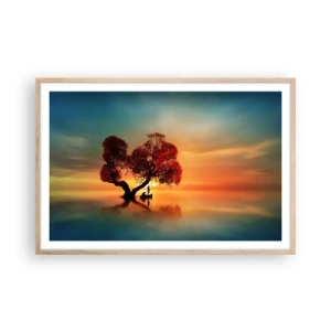 Poster in einem Rahmen aus heller Eiche - Oddaysons und die Stille der Weltlosen - 91x61 cm