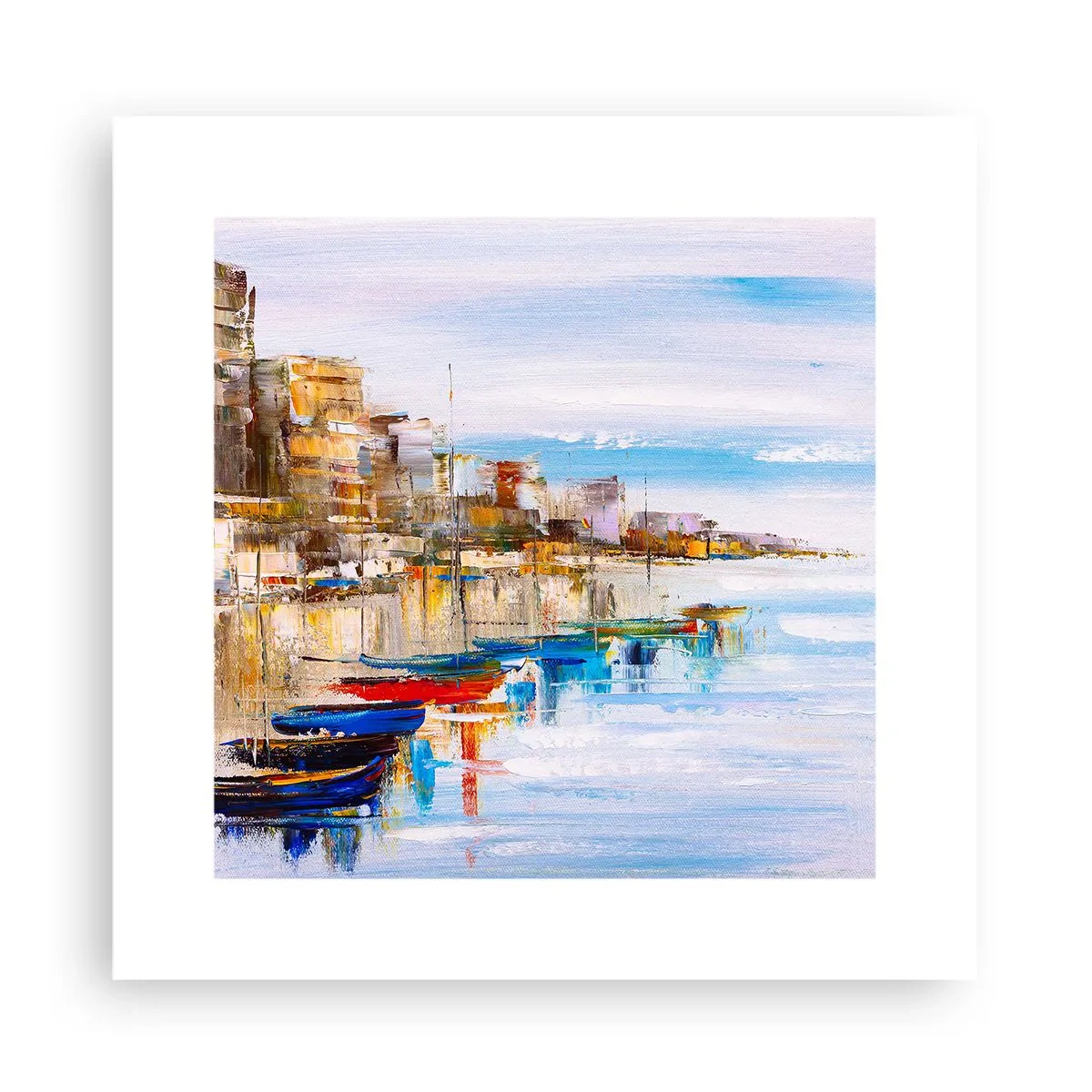 Poster - Bunte urbane Oase - 30x30 cm