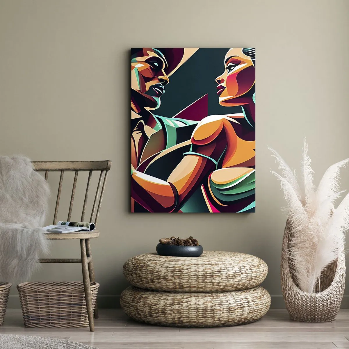 Bild auf Leinwand - Leinwandbild - Im Rhythmus des Herzens - 45x80 cm