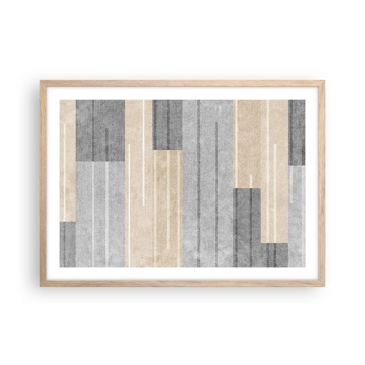 Poster in einem Rahmen aus heller Eiche - Komposition: Vertikal halten - 70x50 cm