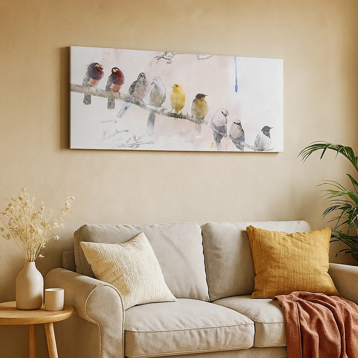 Bild auf Leinwand - Leinwandbild - Geflügeltes Treffen - 30x30 cm