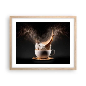 Poster in einem Rahmen aus heller Eiche - Geschmacksexplosion - 50x40 cm