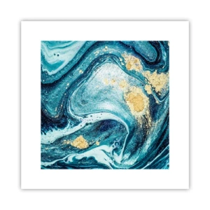 Poster - Blauer Wirbel - 30x30 cm