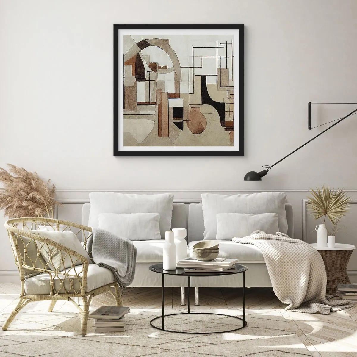 Poster in einem schwarzem Rahmen - Stadtbild 2.0 - 30x30 cm