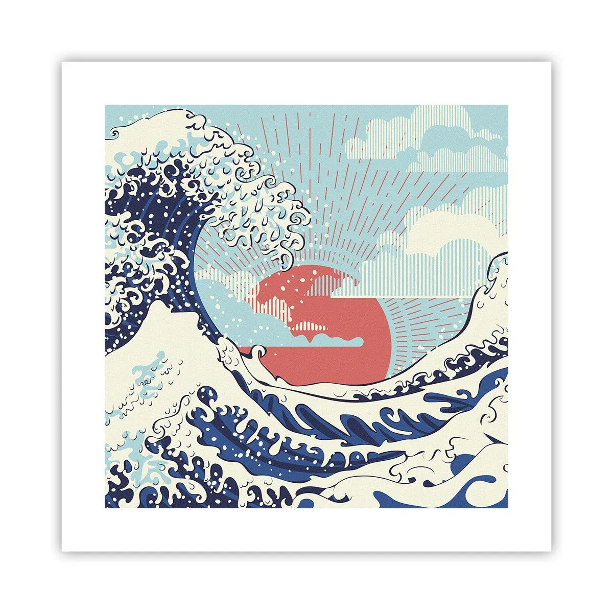 Poster - Von japanischer Inspiration - 40x40 cm