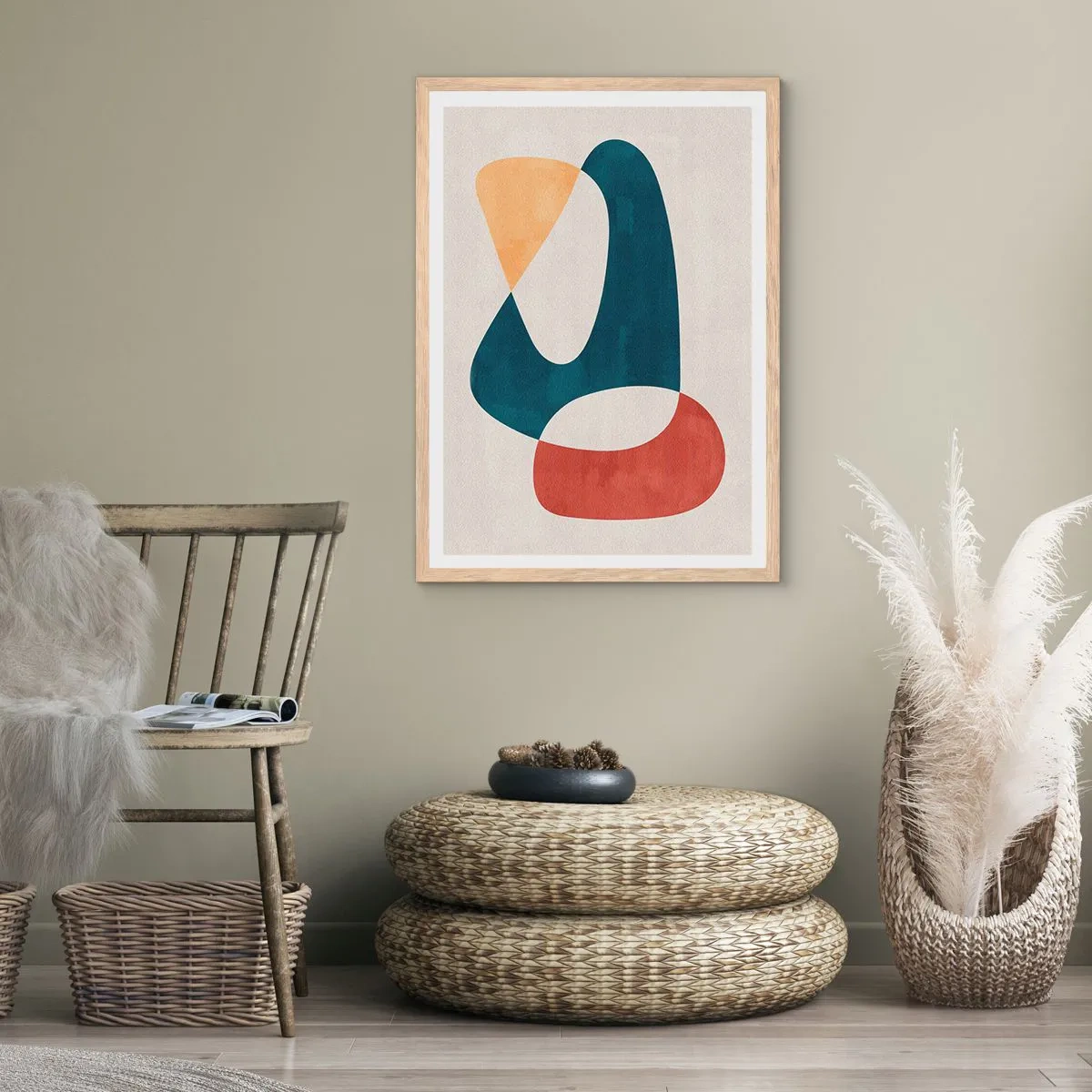 Poster in einem Rahmen aus heller Eiche - Einflüsse und Metamorphosen - 61x91 cm