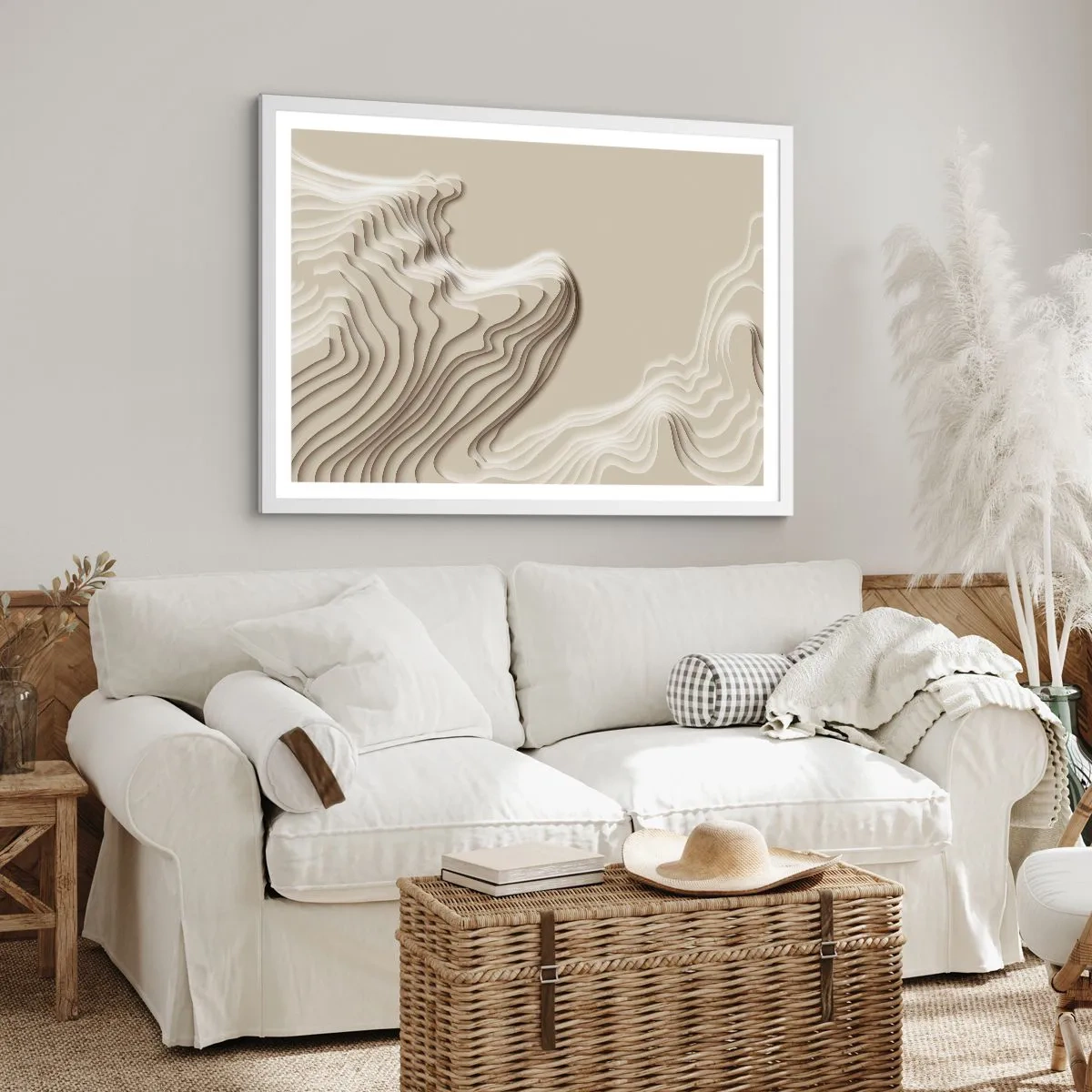 Poster in einem weißen Rahmen - Topographie der Kunst - 40x30 cm