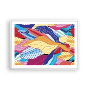 Poster in einem weißen Rahmen - Buntes Durcheinander - 70x50 cm