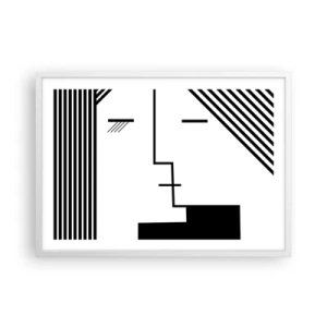 Poster in einem weißen Rahmen - Einfach ein Kuss - 70x50 cm