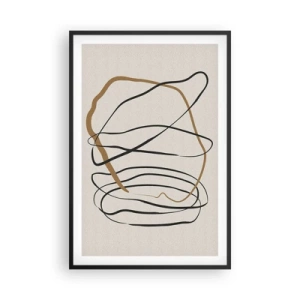 Poster in einem schwarzem Rahmen - Komposition – Looptanz - 61x91 cm